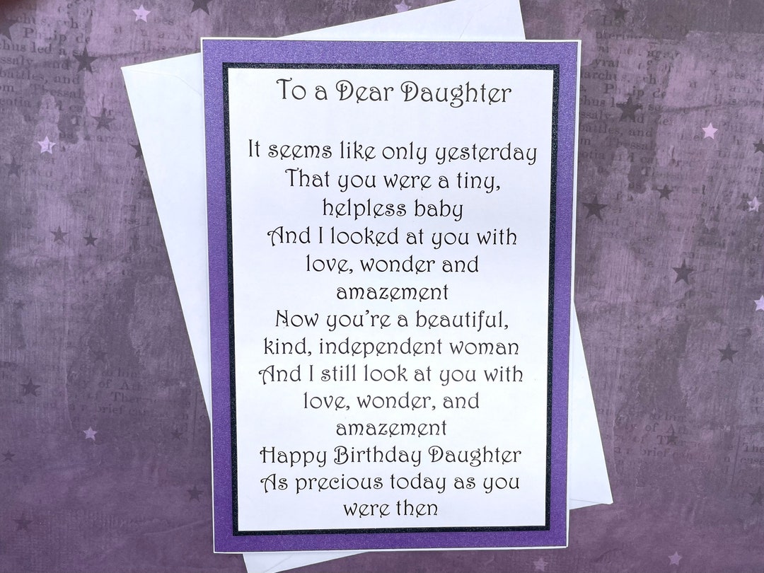 Card for Adult Daughter, Special Daughter's Birthday, Sincere Card for