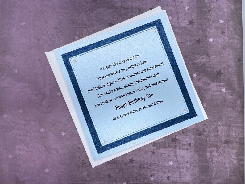 Birthday Card for Grown up Son Precious Son's Birthday Etsy