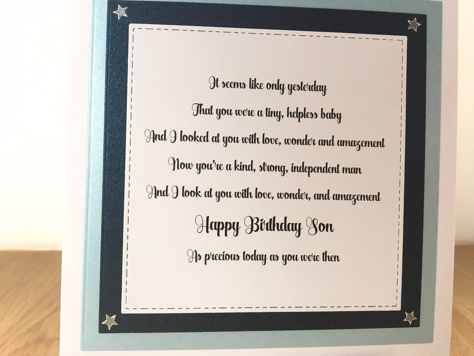 Birthday card for grown up son precious son's birthday Etsy