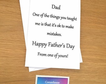 Card for Father's Day, funny dad card, funny dad's day card for father, humourous Father's Day card, jokey Father's Day card for special dad