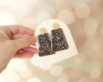 Mardi Gras Earrings | Glitter Earrings | Mardi Gras Collection