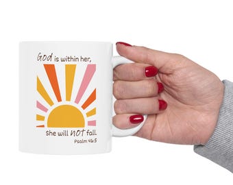 Bible Verse Coffee Mug: Christian Gift, Scripture Quote, Durable Ceramic