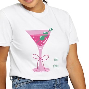 Tini Time Shirt Martini T Shirt Cocktail Shirt Martini Lover Gift For Her Bachelorette Party Favors Gift For Her