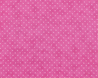 Moda Basics "ESSENTIAL DOTS"  ~ 8654 36 Bubblegum~ Pindots on a Bright Pink Background ~ Continuous Half Yard Increments