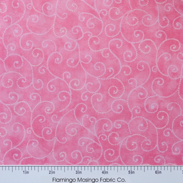 Moda Basics "MARBLE SWIRLS"  ~ 9908-18 Pink Sherbet ~ Tonal Pink with Swirls ~ Half Yard Increments