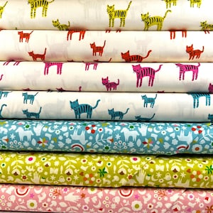 Catnap by Alexia Marcelle Abegg for Ruby Star Society ~ 7 Fat Quarter Bundle ~ Tiger Stripes + Little Luck