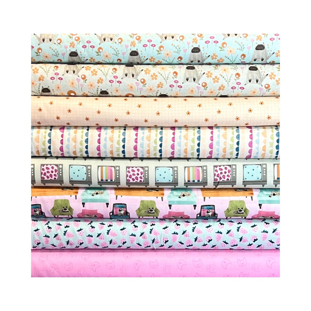 Dear Stella lazy Sunday By Pammie Jane 8 Fat Quarter Bundles Cats dear-stella-lazy-sunday-by-pammie-jane-8-fat-quarter-bundles-cats