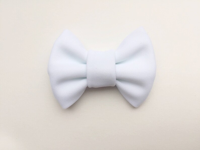 Mini Waterproof White Bow Baby Headbands Hair Bows Baby Etsy