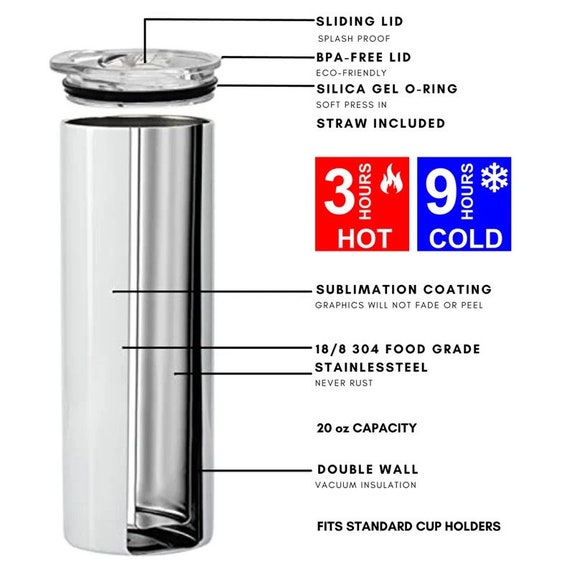 20 Oz Double Wall Insulated Stainless Steel Tumblers -Powder Coated, Multi  Color