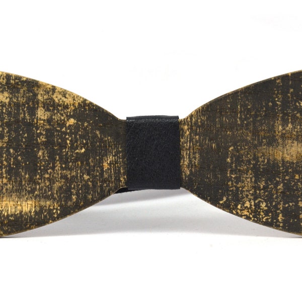 Black wood bow tie-Grunge,wooden bowtie,black bowties,wood bow tie,wood bowtie,handmade black bow tie for men,matrix bow tie,custom bow tie