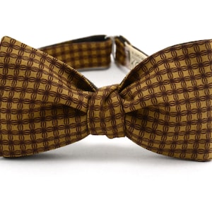 Reversible brown Bow Tie,Bow tie brown,brown bow tie, bow tie of cotton,Braune Fliege,Cravatta marrone arco,brown bowtie flowers.bow ties