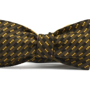 Tying brown bow tie,Double-sided brown bow tie,Handmade bowtie,Men&#39;s bowtie,Mustard cotton bow tie,Bruin vlinderdas,Beige bowtie,Reversible