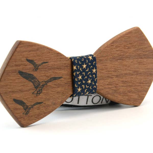 Wooden bow tie "Seagulls",wooden bowtie,wood bow tie seagulls,bow tie party,wood bow tie,wood bowtie,bois nœud papillon goélands