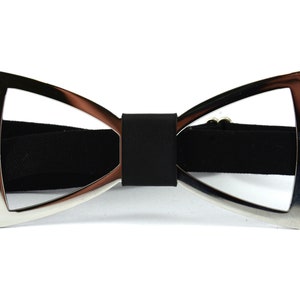 Metal bow tie,Bow tie in steel,Adjustable Bow Tie,Men's Bow Tie,Wedding style,Bow Ties,Bowtie,Nœud papillon métallique,Metallische Fliege