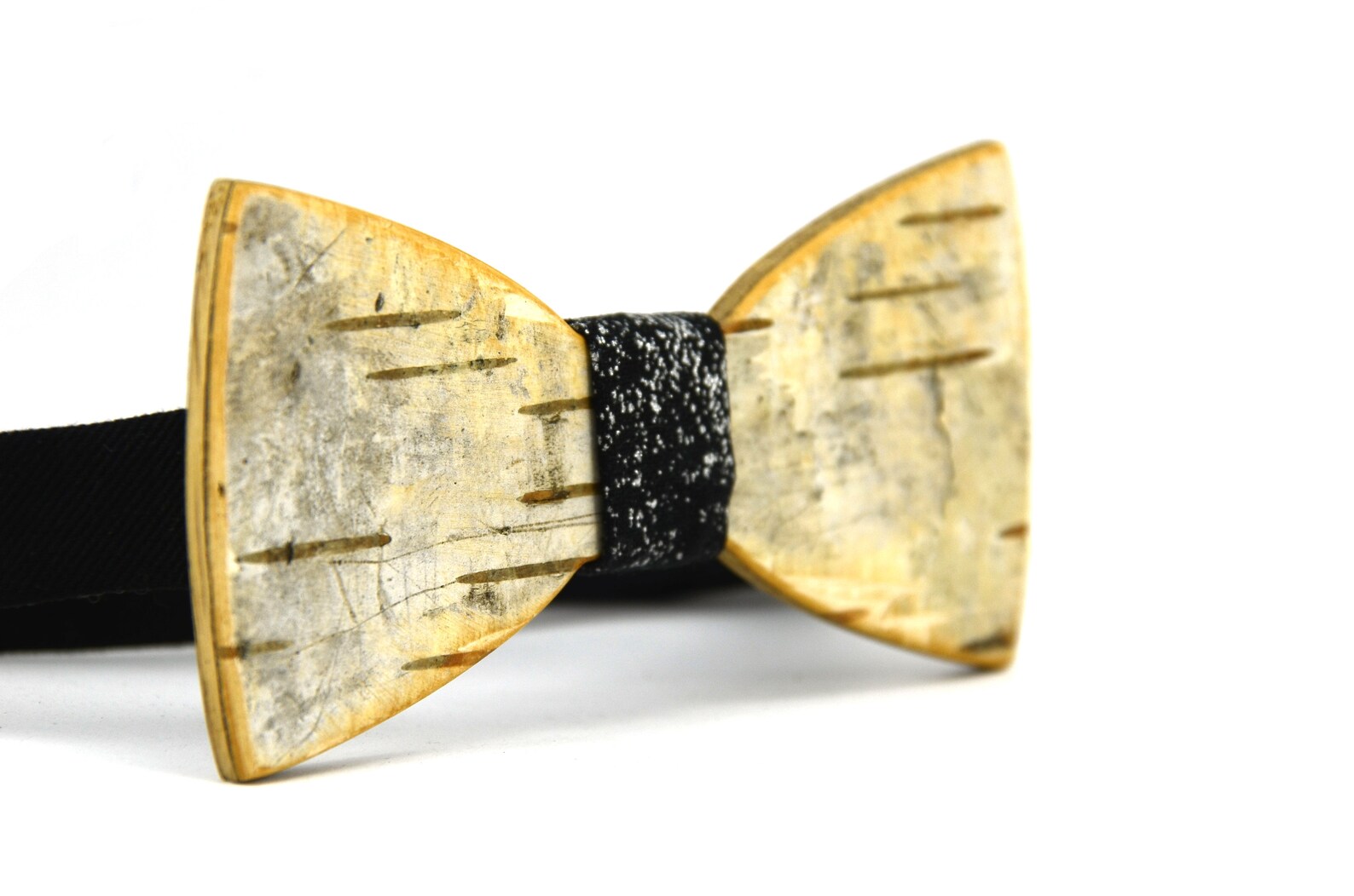 Wooden Birch Bow Tiebirch Barkhandmade Bow Etsy