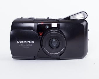 Vintage Olympus Mju Zoom Stylus 35 mm Film Kamera BLITZ funktioniert nicht