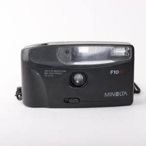 Minolta F10BF – vintage Point and Shoot 35mm Film Camera with Fixed Focus & Built-in Flash