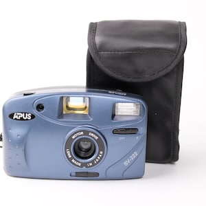 Vintage Apus SV-222 35mm Point & Shoot Film Camera with Built-in Flash
