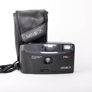 Minolta F10BF Point and Shoot Film Camera - Vintage 35mm Camera with Built-in Flash