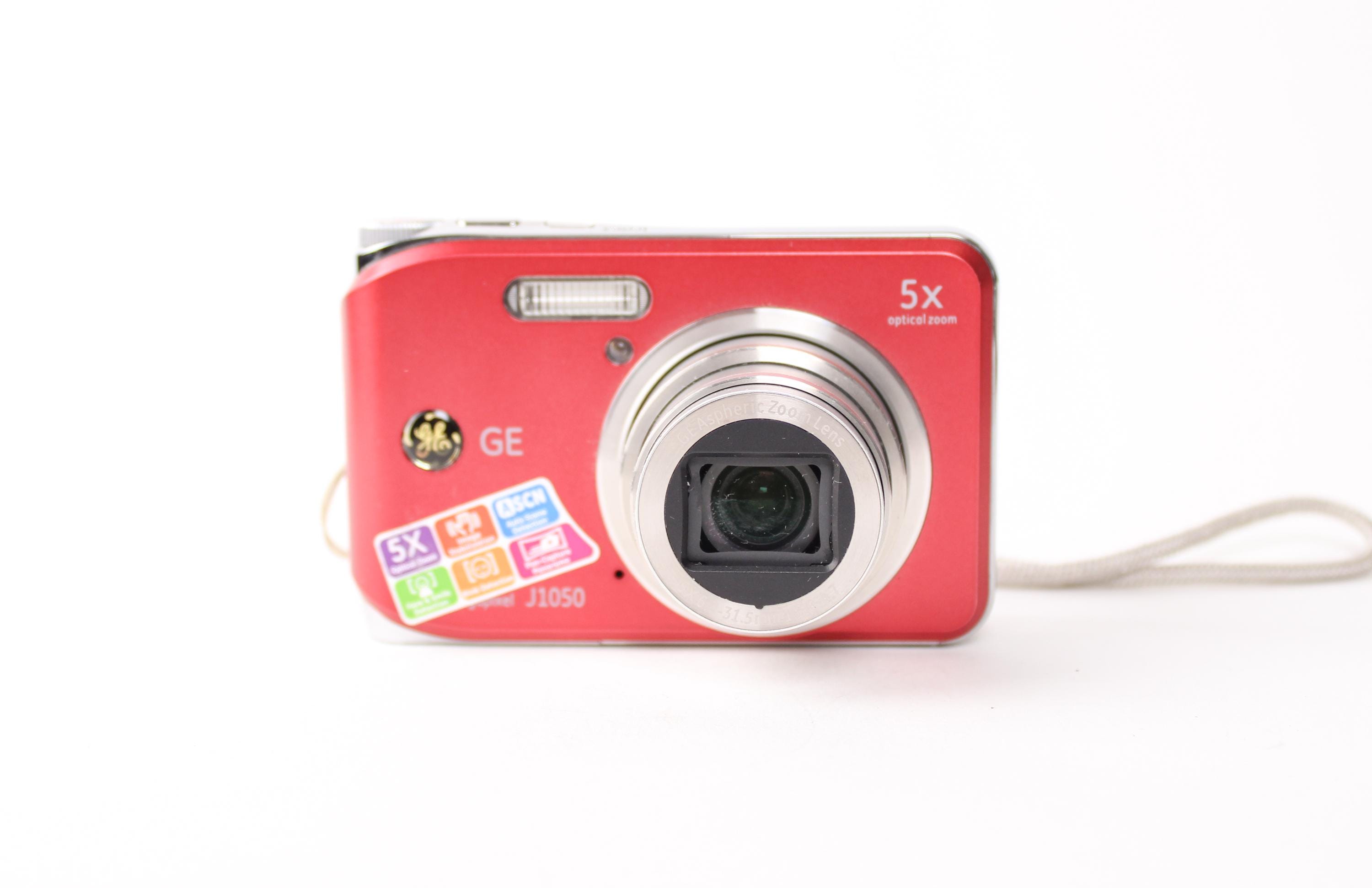 【美品】GE J1050 レッド　デジタルカメラ ゼネラル・エレクトリック J1050 レッド デジタルカメラ 2000