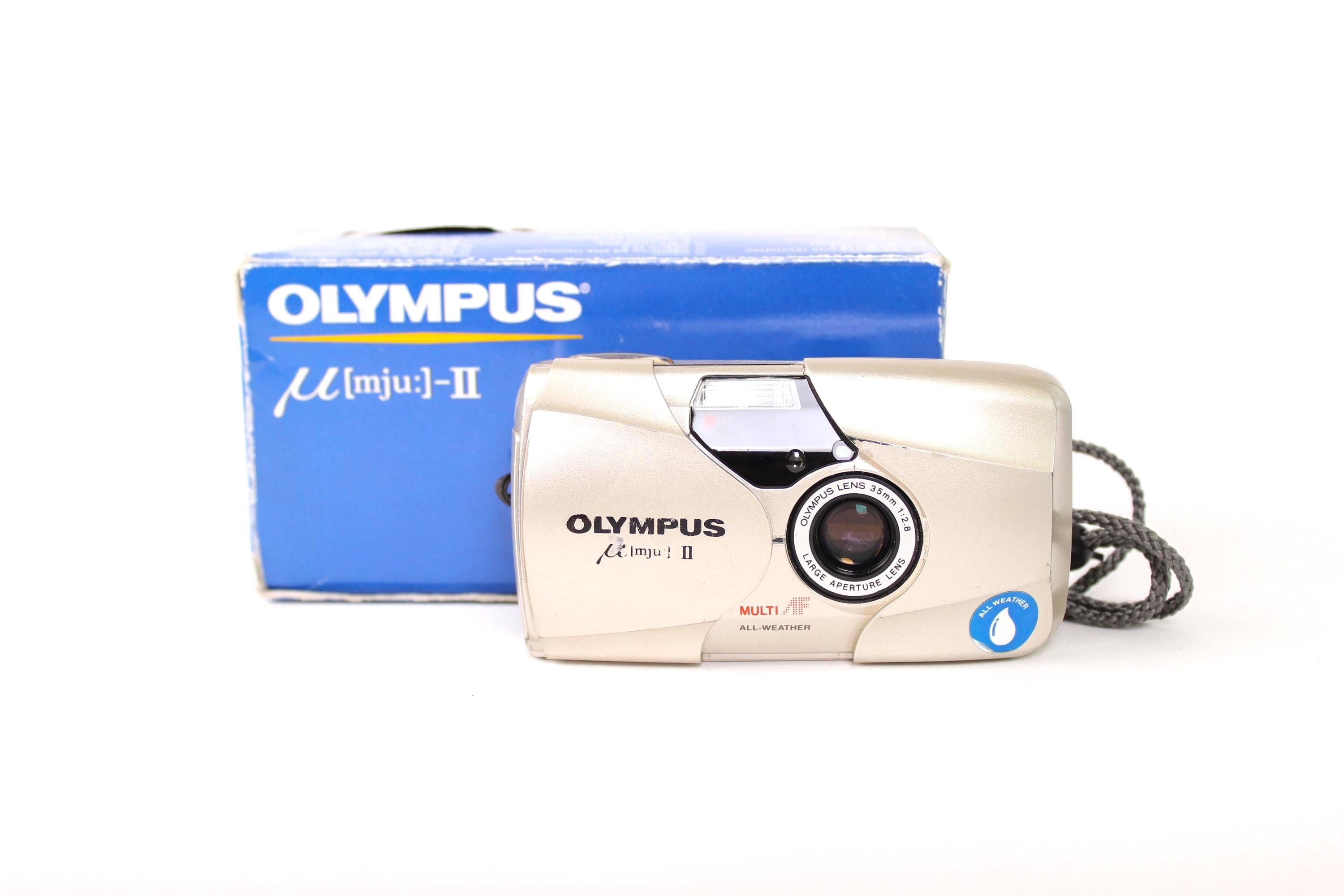 Olympus Mju II 35mm Film Camera, Olympus Stylus Epic ultra compact point and shoot camera with box