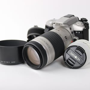 Minolta Alpha-3 35mm SLR Film Camera with 75-300mm Zoom Lens