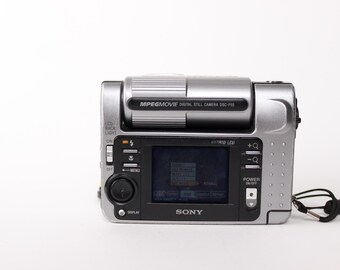 Sony Cyber-shot DSC-F55 Digital Camera Vintage Rotating Lens Retro