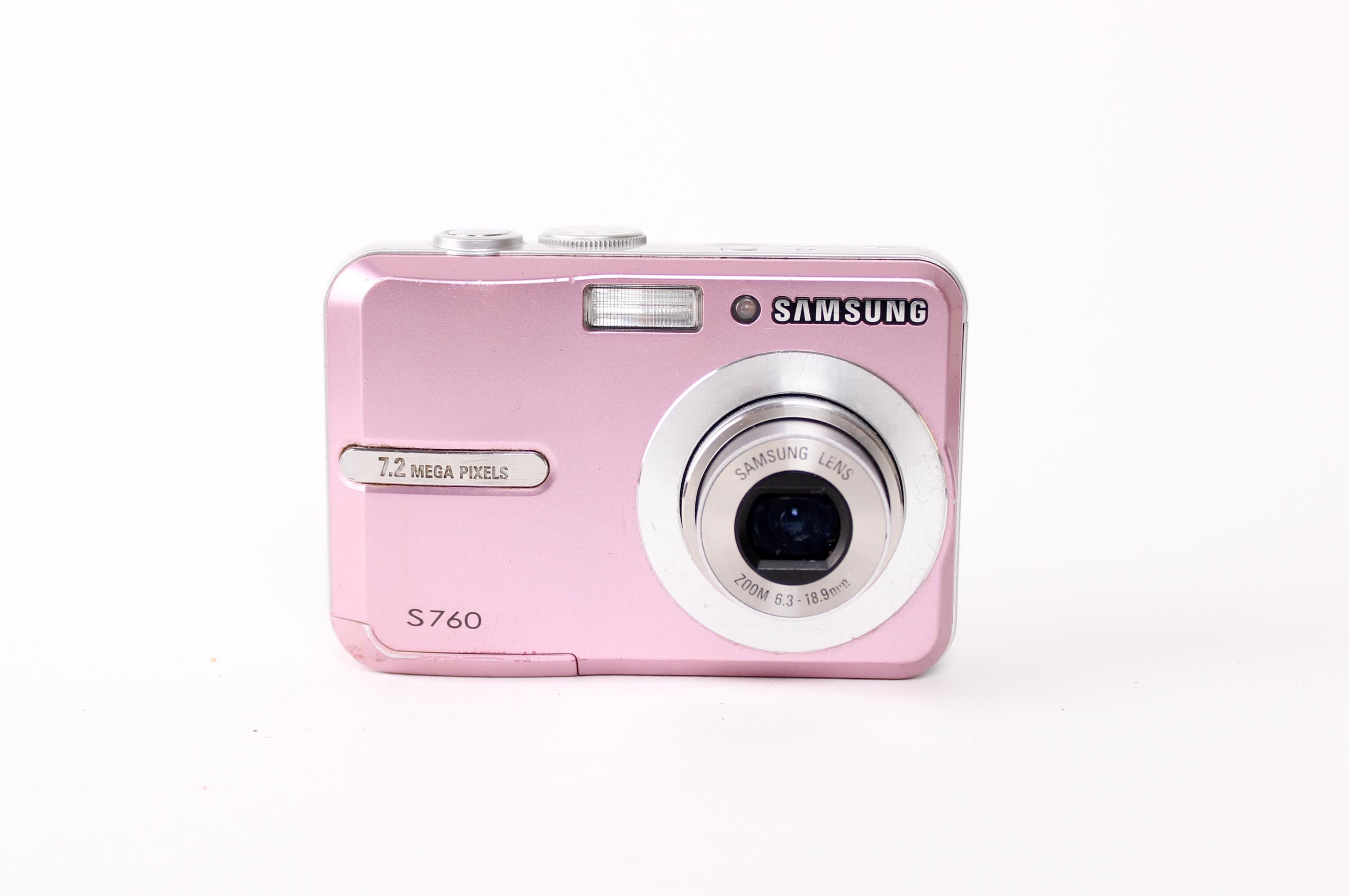 Vintage Pink Samsung S760 7.2MP Digital Camera With 3x Optical