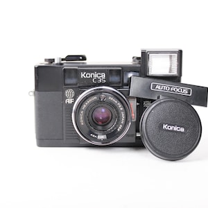 Rare Konica C35 Black - Classic 35mm point and shoot film Camera