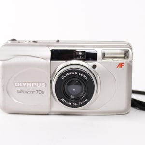 Olympus Superzoom 70G compact 35mm film camera vintage point and shoot FLASH DOESN&#39;T WORK!