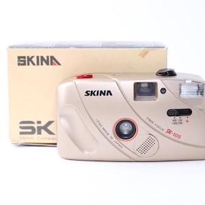 Skina SK-105 vintage 35mm point and shoot Film camera with fixed focus compact camera