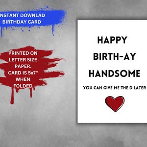 Tarjeta de cumpleaños, Cumpleaños para él, Tarjeta divertida, Feliz Cumpleaños Digital, Descargar, Descarga instantánea