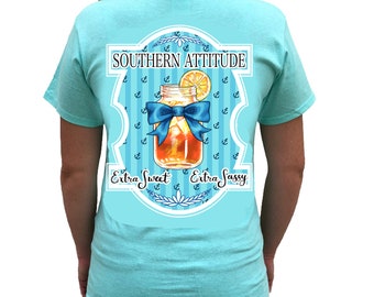 Southern Attitude Sweet Tea Extra Sweet Extra Sassy Seafoam Green Women's T-Shirt