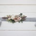 Blush pink wedding Velvet belt Bridal accessories Bridesmaid sash Floral belt Boho wedding Dress belt Flower girl sash Maternity belt 