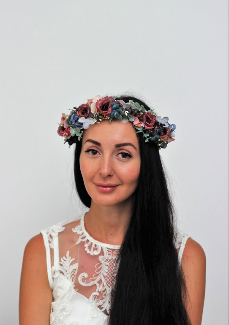bridesmaid floral headpiece