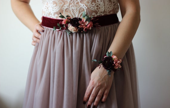 velvet belt for dress