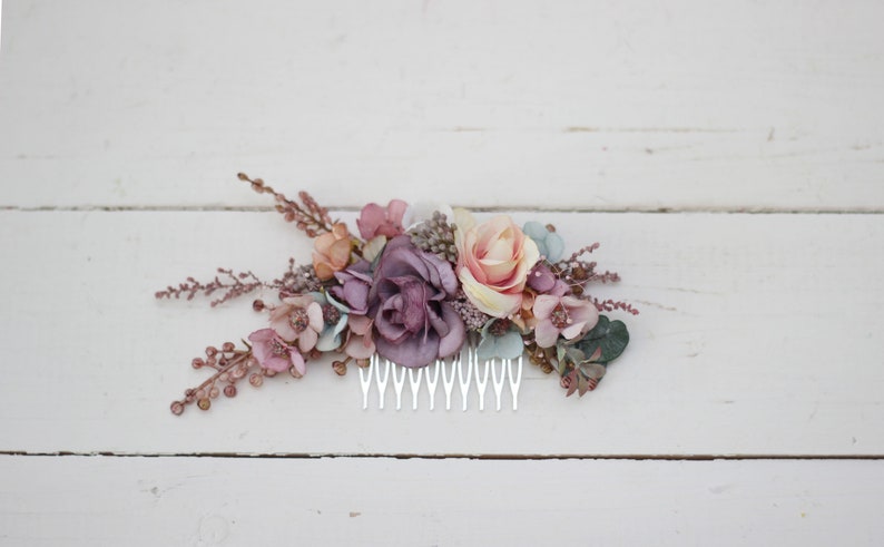 Flower comb for pastel wedding