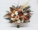 Boho bouquet Pampass grass Orange ivory rust terracotta bridal bouquet Faux bouquet Fall wedding  Silk flowers Boho wedding- width 16 inch 