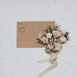 Set of 6 bobby pins Blush pink white accessories Bridal hairpiece Wedding flowers Floral hair pins White floral bobby pins