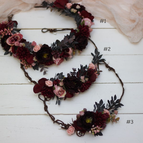 Flower Crown Red Etsy