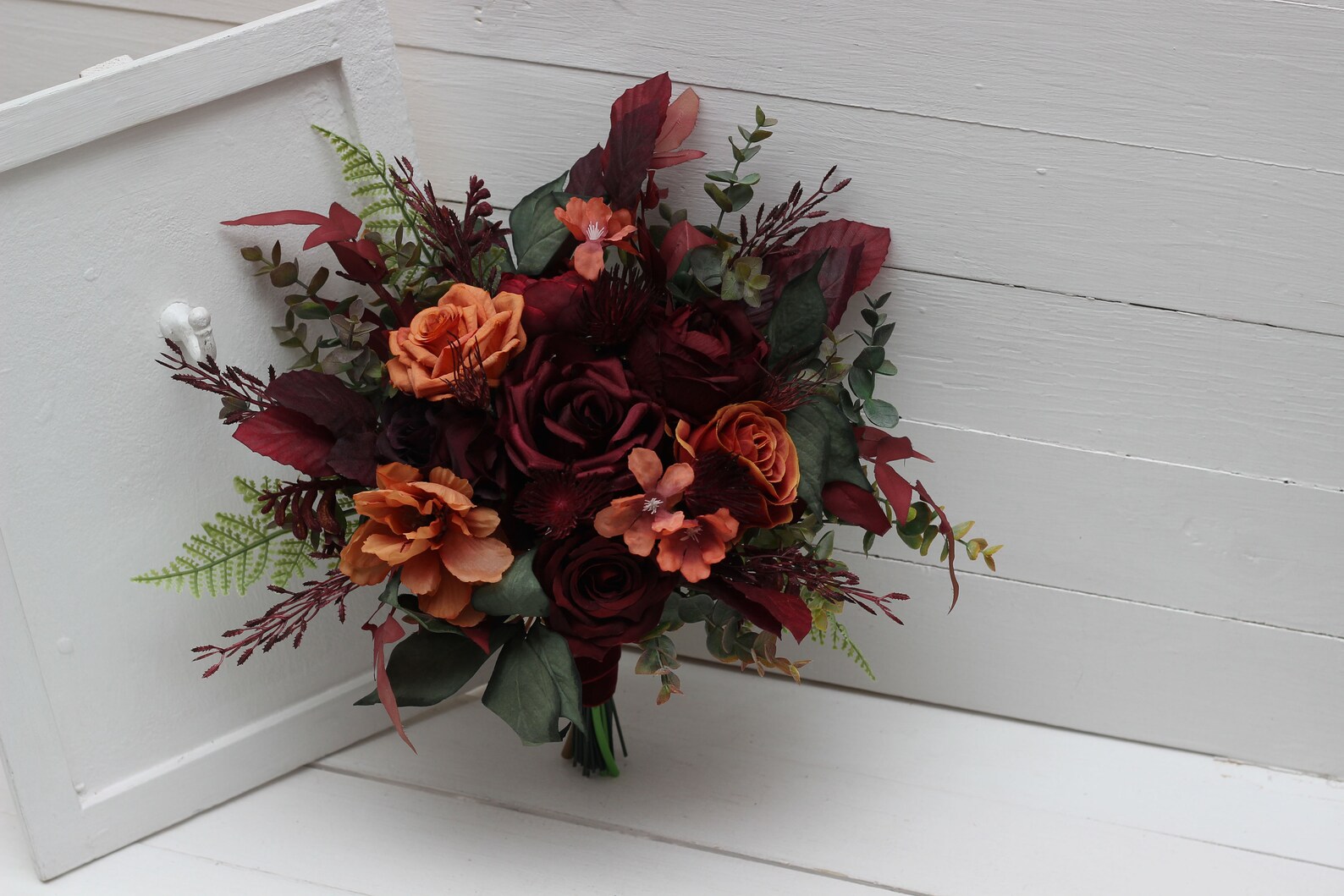 Protea Calla Lilies Bouquet Deep Burgundy Rust Bridal Bouquet Etsy