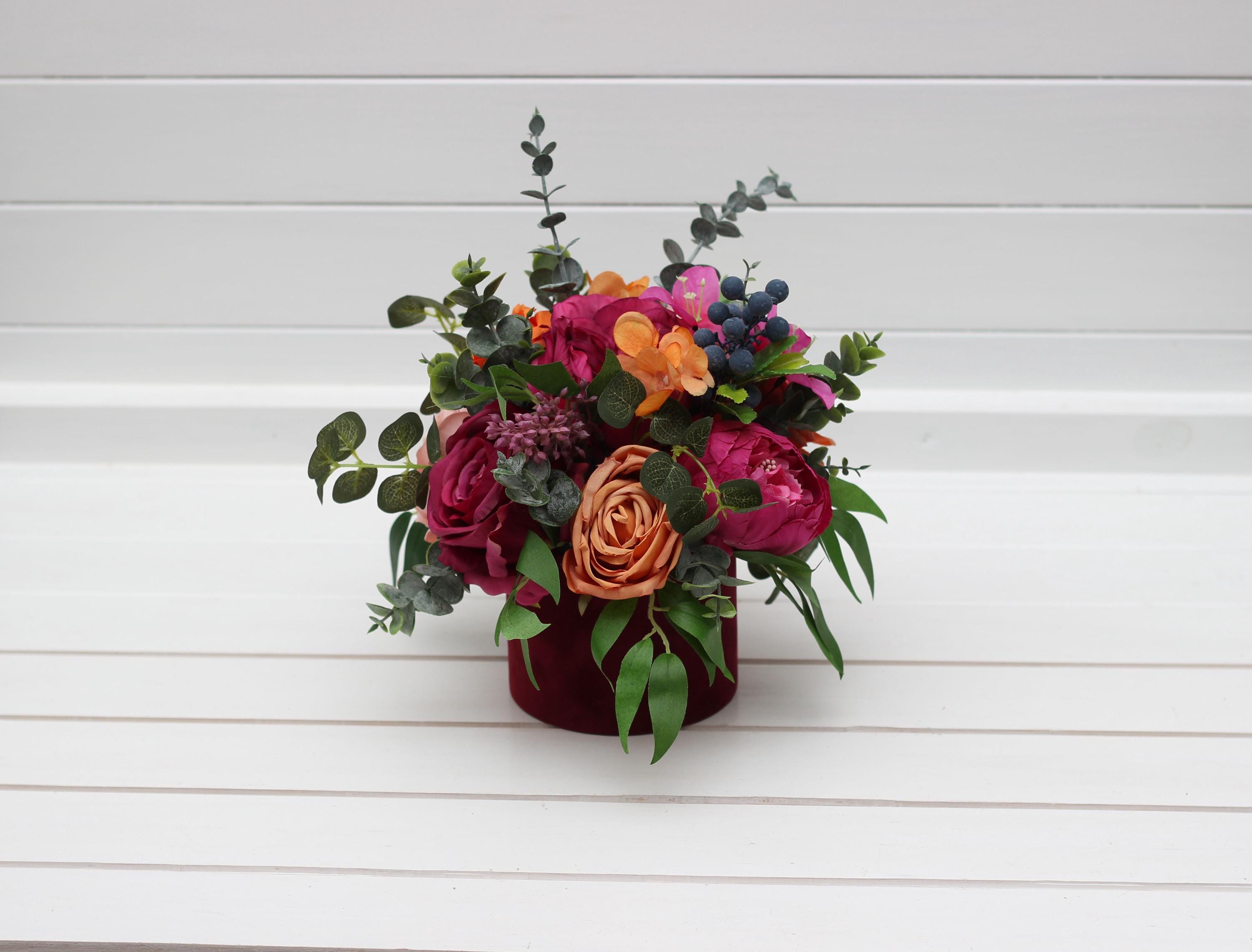 Jewel Tone Table Centerpiece