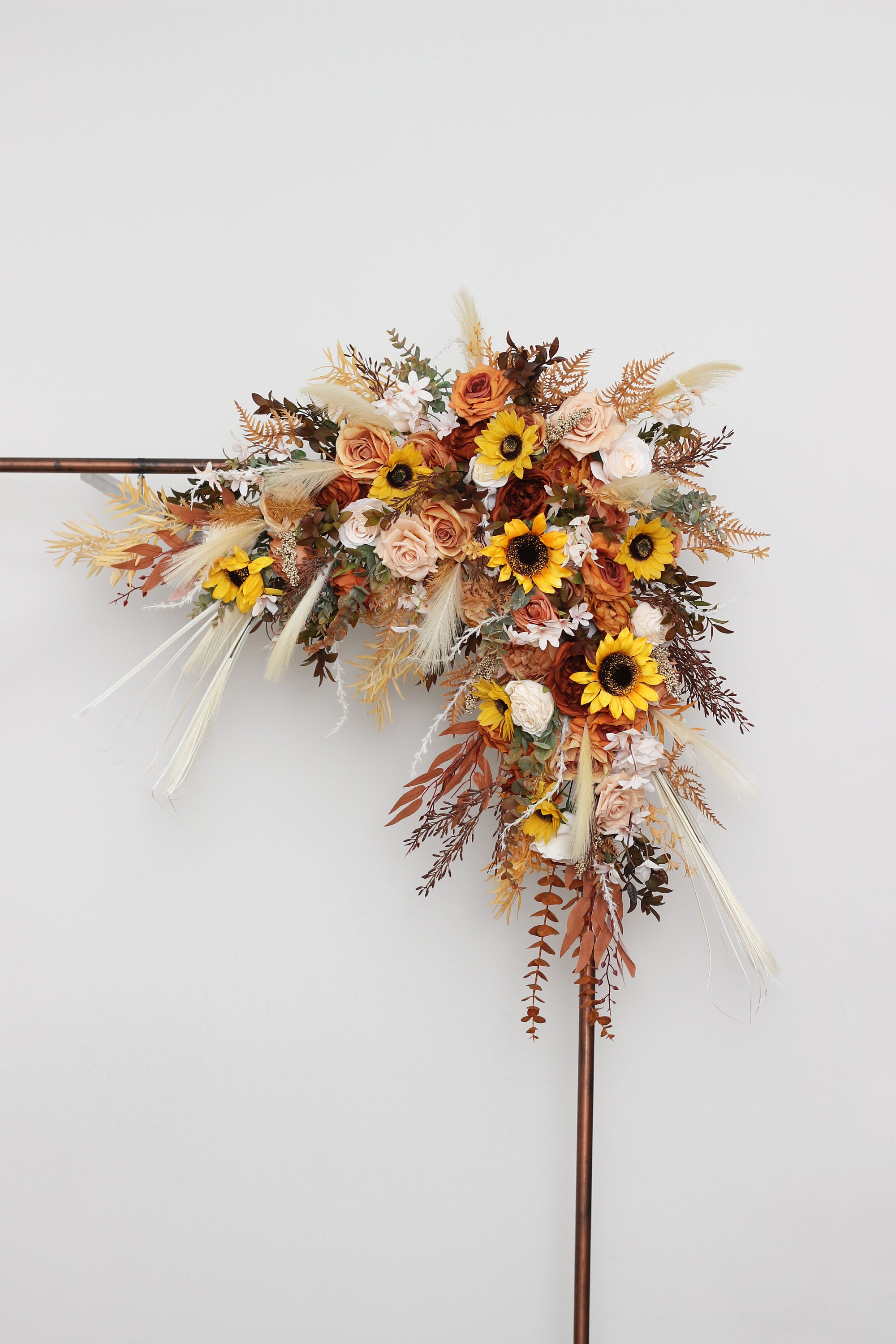 Suhoaziia 15 Pcs Boho Floral Bright Flowers Car Accessories Set, 並行輸入品 BGBDEIA Cushion Cover Herbs Meadow Garden Flowers Grass