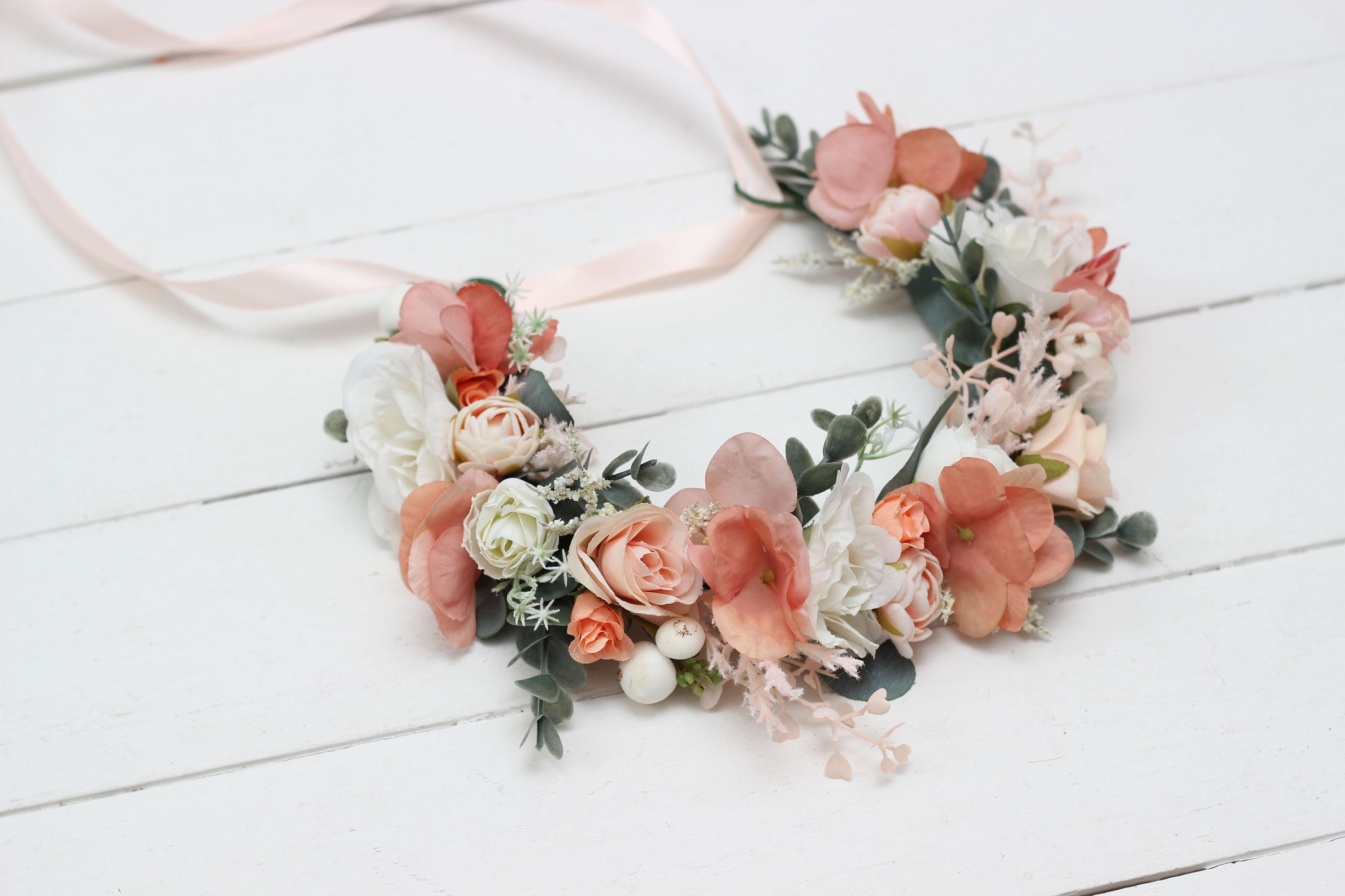 Peach Blush Crown Headband