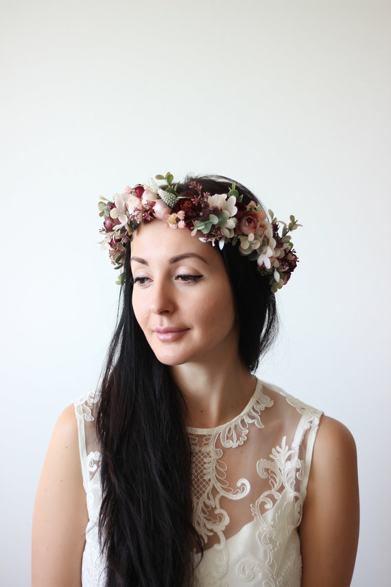 32 Best Peony Floral Crowns ideas  floral crown, flowers in hair, wedding