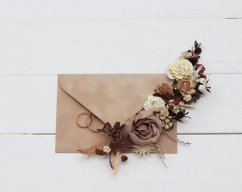 Set of bobby pins Beige brown ivory flowers Fall wedding Boho wedding Set of bobby pins Hair flowers