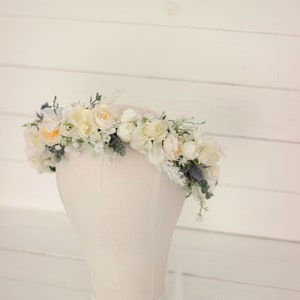 Mariage blanc Fleur fleur casque maternité mariée fleur fille Demoiselle dhonneur Fleurs de mariage Fleurs de mariage image 6