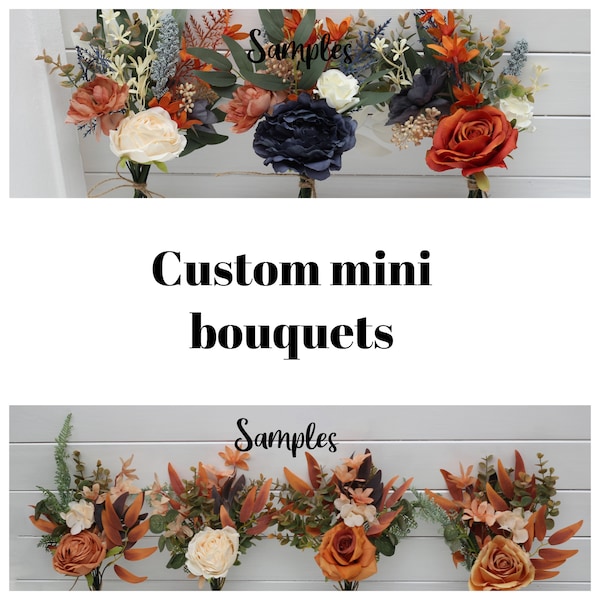 Custom listing for mini bouquets for vases Flowers for decor  Silk flowers Boho wedding Mini centerpieces