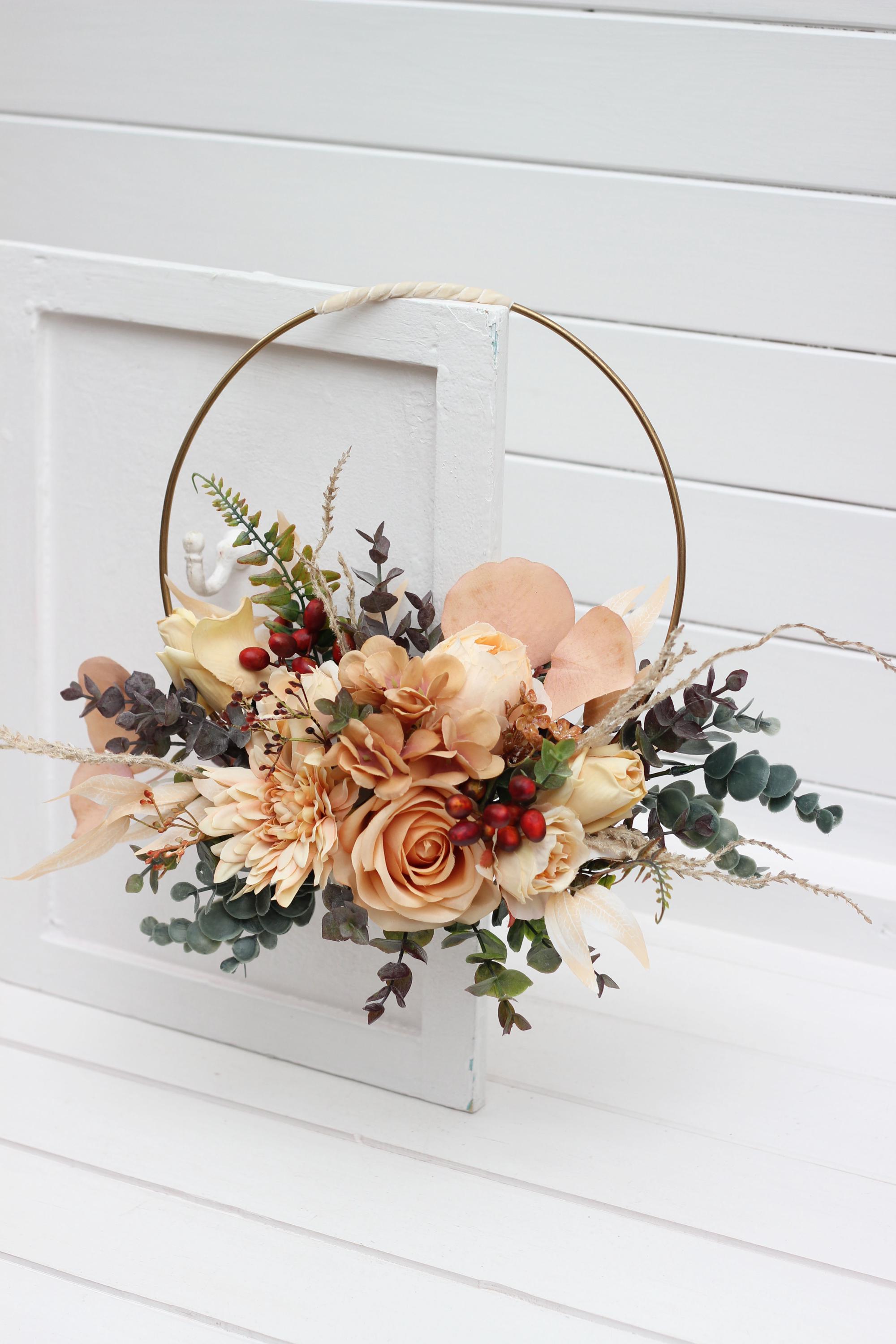Lot de 8 Cerceau floral en Métal doré 30 cm avec 8 Supports en Bois, Cerceaux floraux en Métal décor de Cerceau Floral Mariage pour Catcher de rêve et Artisanat Suspendu de Lot de 8 Cerceau floral en Métal doré 30 cm avec 8 Supports en Bois, Cerceaux floraux en Métal décor de Cerceau Floral Mariage pour Catcher de rêve et Artisanat Suspendu de