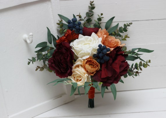 Burgundy bridesmaid bouquet sales